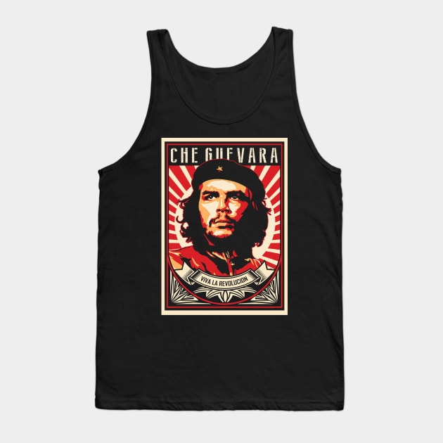 Che Guevara Viva La Revolucion Tank Top by monolusi